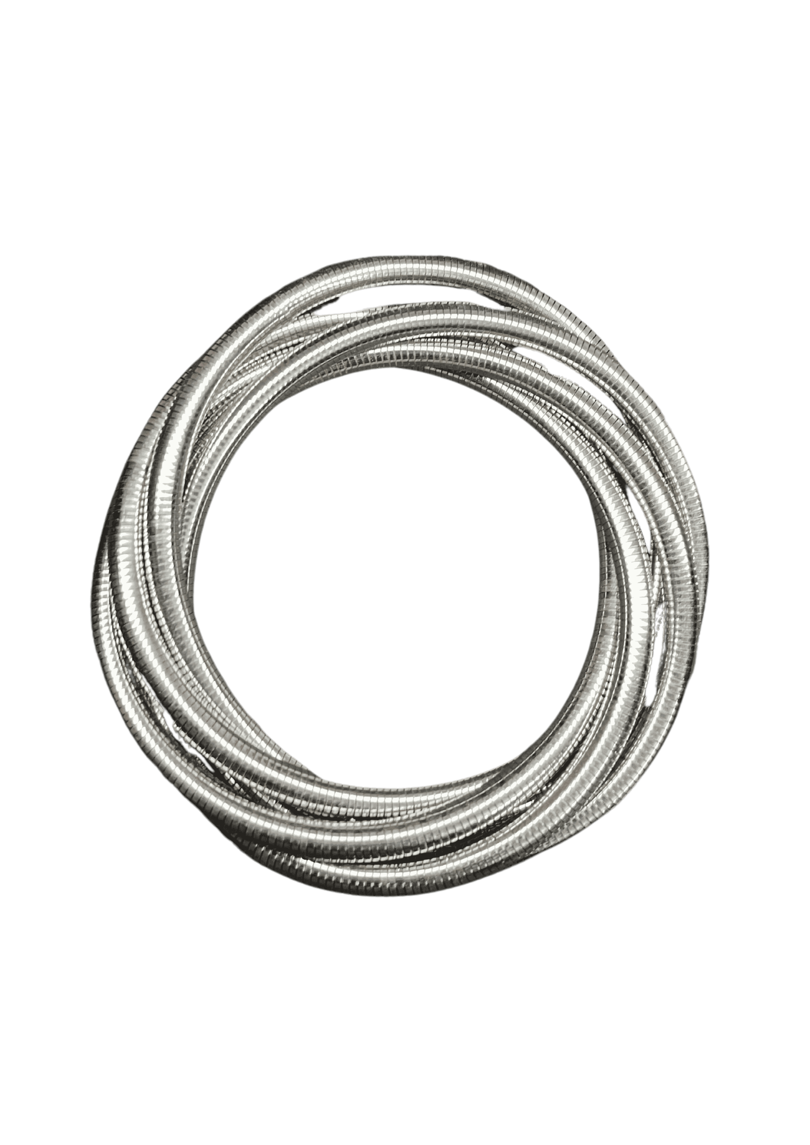 Multi layer Silver toned Snake Chain Necklace